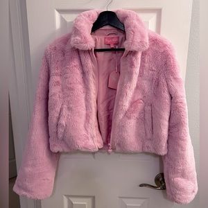 Sugar Thrillz Sweet Cupid's Fool Faux Fur Jacket - Size M